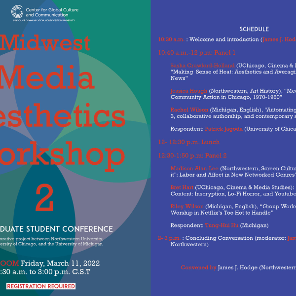 Media Aesthetics Graduate Workshop schedule