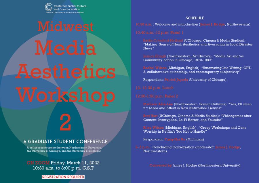 Media Aesthetics Graduate Workshop schedule