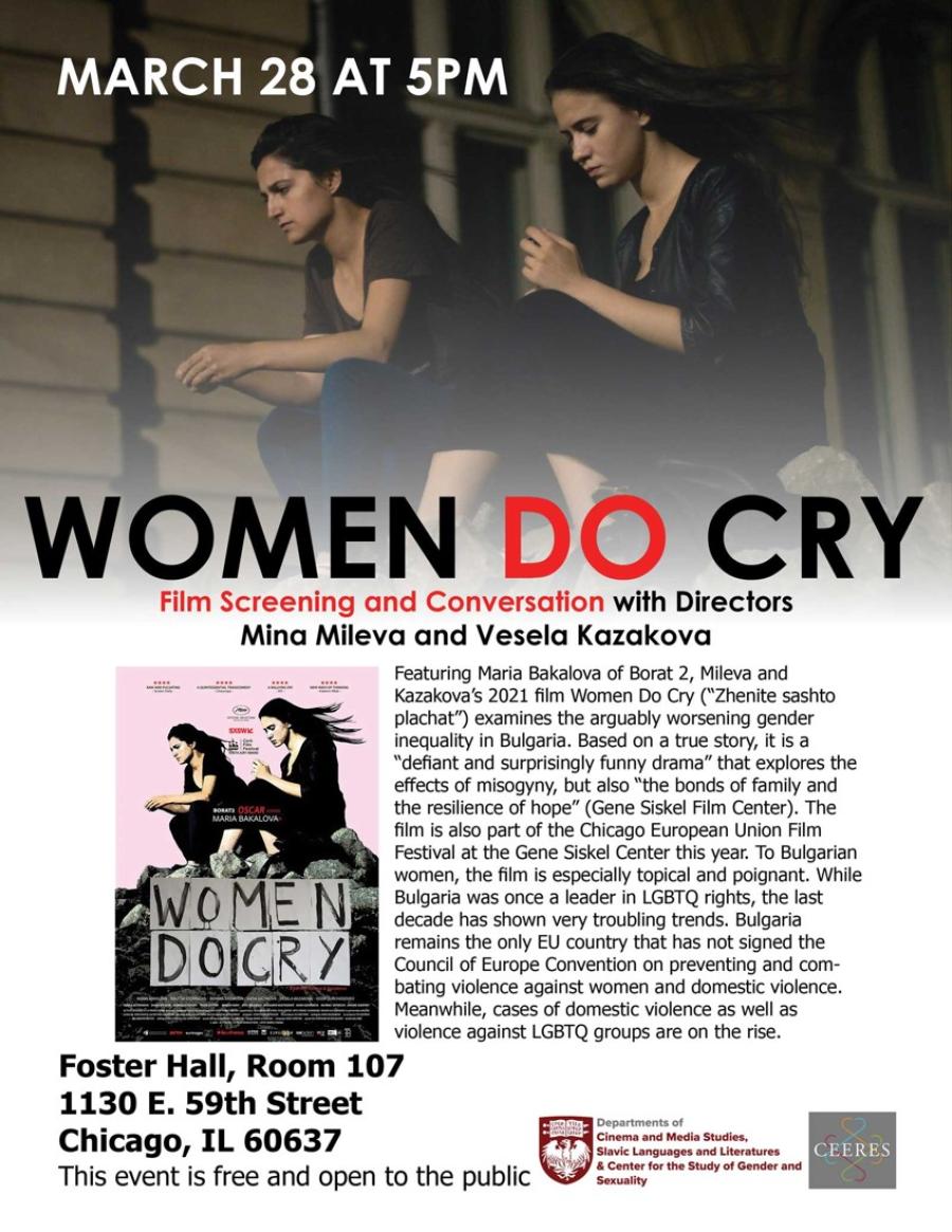 Event poster for film Women Do Cry