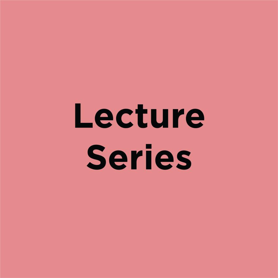 Red square with black text that says Lecture Series